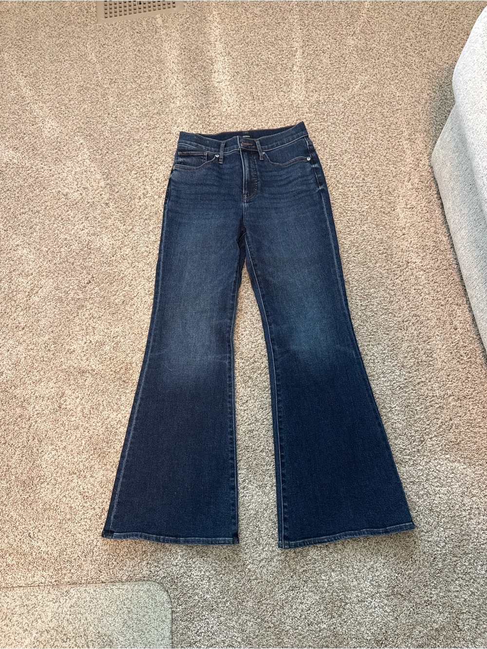 Express Dark Indigo Flare Jeans